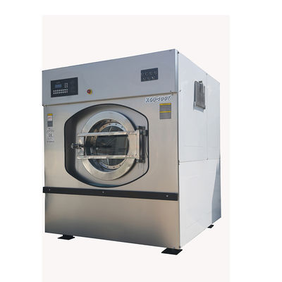เครื่องซักผ้าโรงแรม PLC แบบตั้งโปรแกรมได้ 50 กก. ยืนฟรี